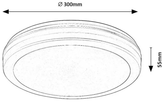 Rabalux 77036 - Plafoniera LED da bagno INDRE LED/28W/230V IP54 bianco