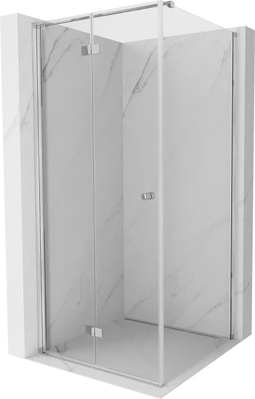 Mexen Mist-F cabina doccia pieghevole sinistra 75 x 75 cm, trasparente, cromo - 8A6T-075-075-01-00-L