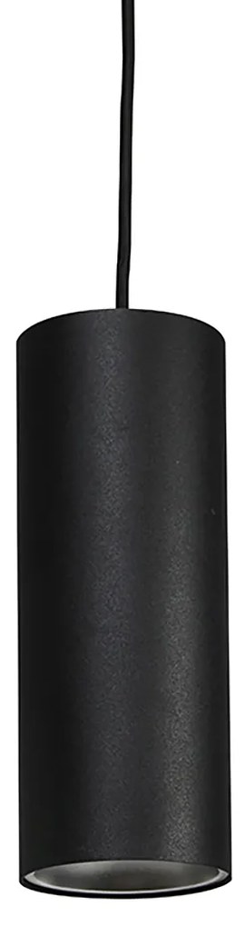 Design hanglamp zwart incl. rail adapter 1-fase - Slimline Tubo
