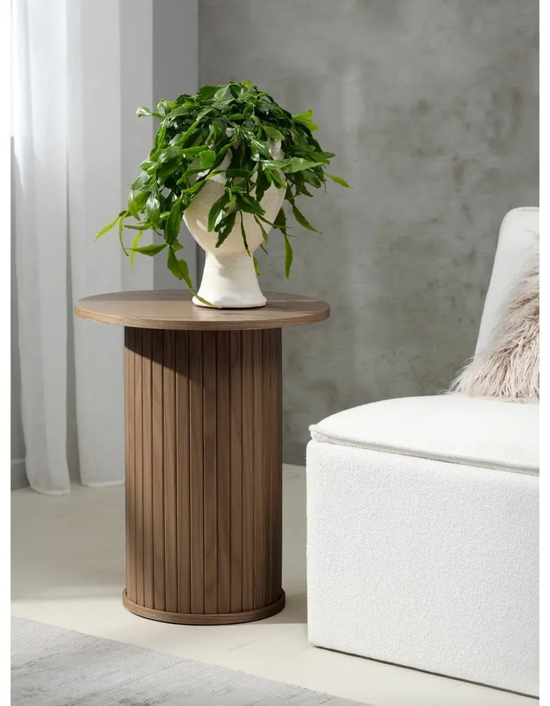 Tavolino rotondo in rovere ø 50 cm Nola - Unique Furniture