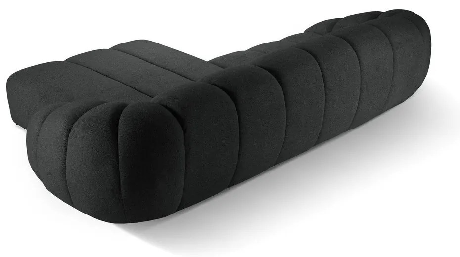 Divano angolare nero (con penisola a destra) Diana – Micadoni