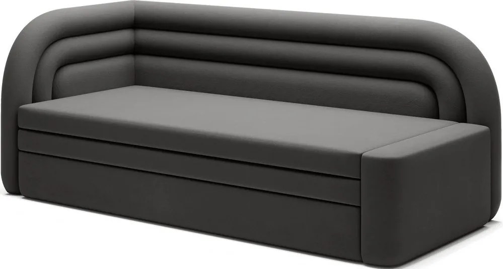 Divano grigio tortora allungabile/con contenitore con penisola a destra con rivestimento in velluto 223 cm Fabillo – ELTAP