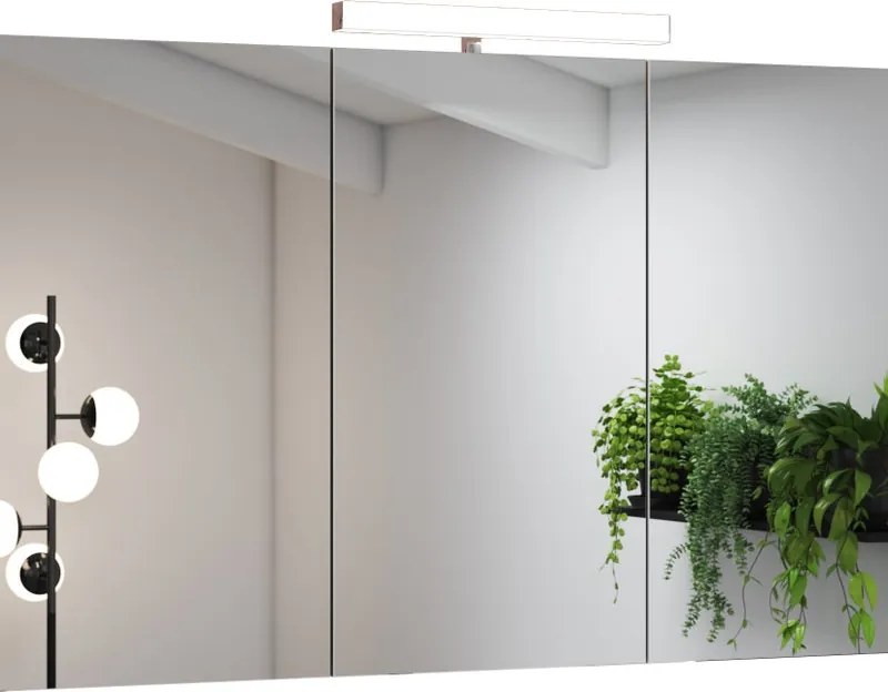 Specchio Contenitore Con Illuminazione Akira con luce fredda L 120 x H 70 x P 15.5 cm