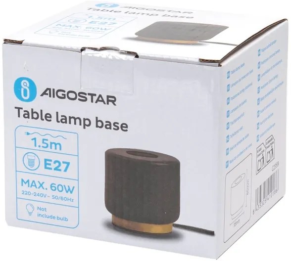 Aigostar - Lampada da tavolo 1xE27/60W/230V nero