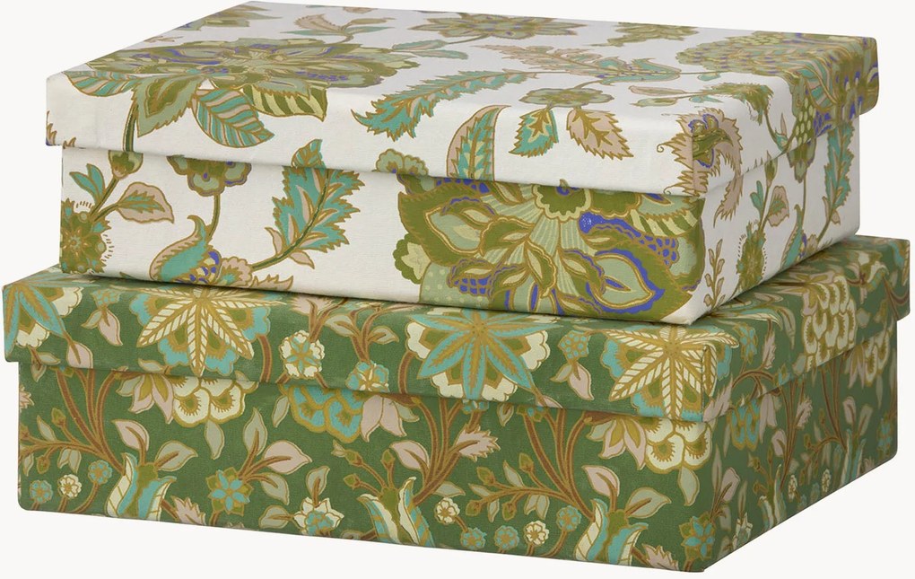 Set di 2 scatole decorative fatte a mano Tara