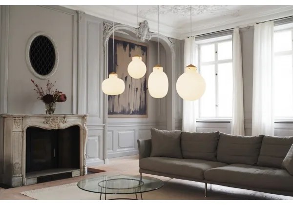 Nordlux - Lampadario a sospensione con filo RAITO 1xE27/25W/230V ottone/bianco