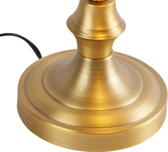 Lampada da banchiere smart bronzo con vetro ambrato incl. WiFi A60 - Banker