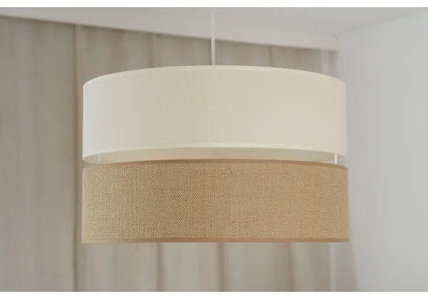 Brilagi - Lampadario a cavo ROYAL YUTE 1xE27/15W/230V Ø 40 cm beige crema