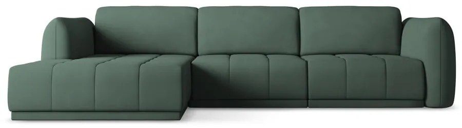 Divano angolare verde (con penisola a sinistra) Hoku – Makamii