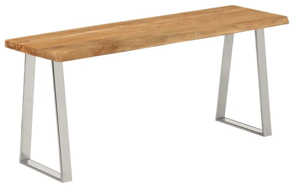 Panca con bordi vivi 105 cm in legno massello di acacia