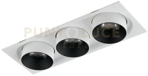 Incasso led outsider bianco 90w 9300lm 4000k 34,6x13x10,5cm  3 luci
