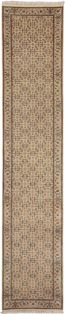 Tabriz Tappeto orientale 80x400 Beige (Indian) Annodato A Mano