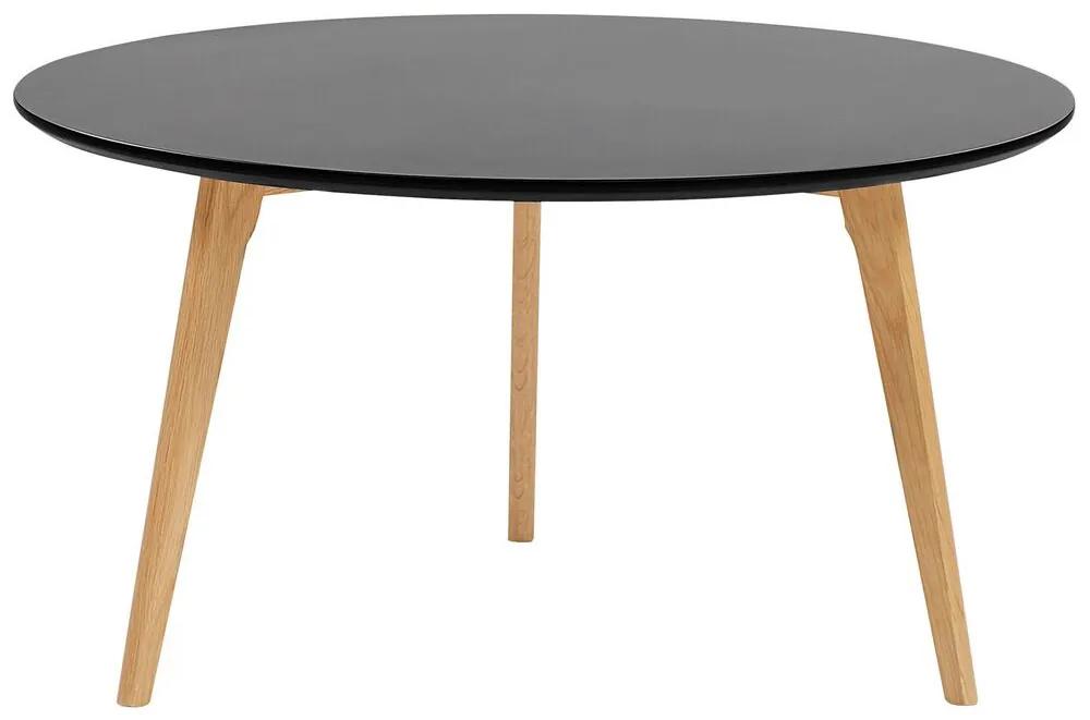 Tavolino basso da caffè legno nero ⌀  80 cm TENNESSEE Beliani