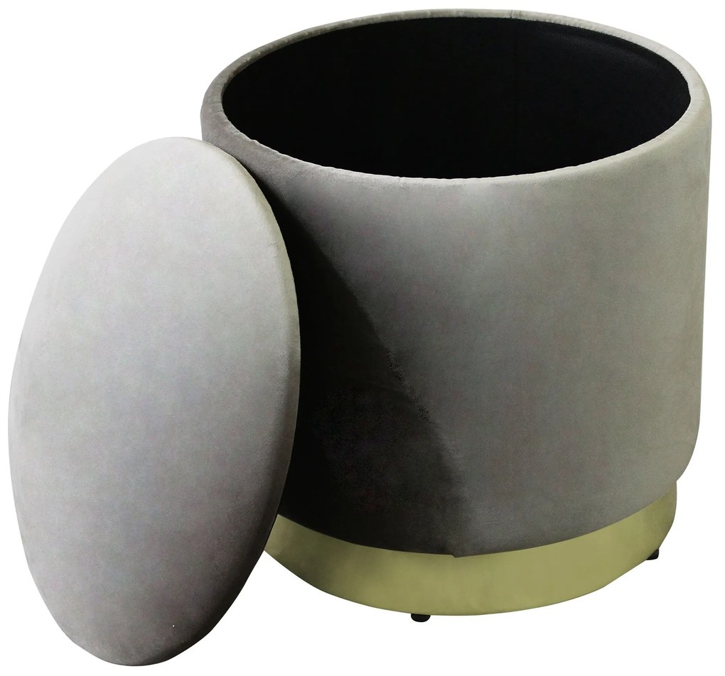 LARA - pouf rotondo in velluto