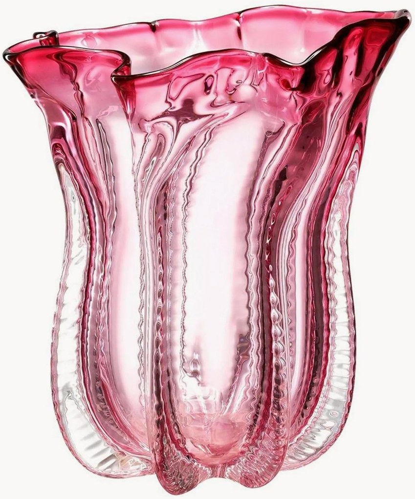 Vaso in vetro soffiato Caliente, alt. 28 cm