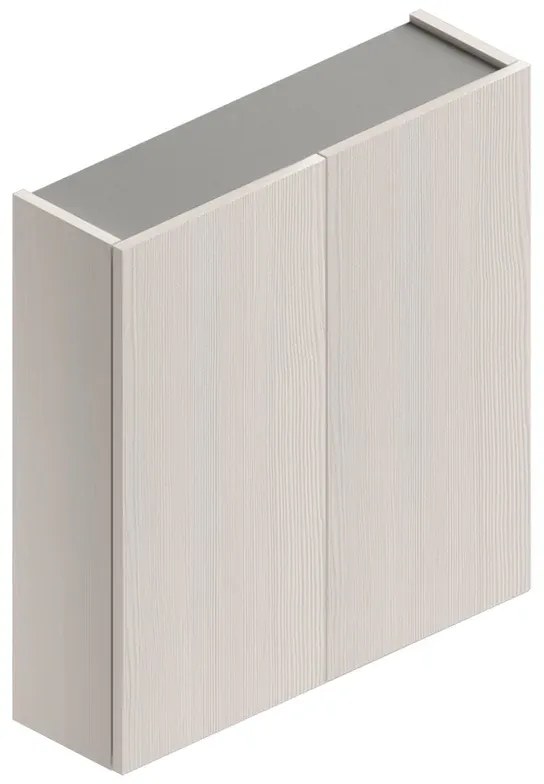 Pensile bagno Jnka legno larice bianco in truciolare SENSEA, 2 ante apertura da destra e sinistra P 20 x L 70 x H 75 cm