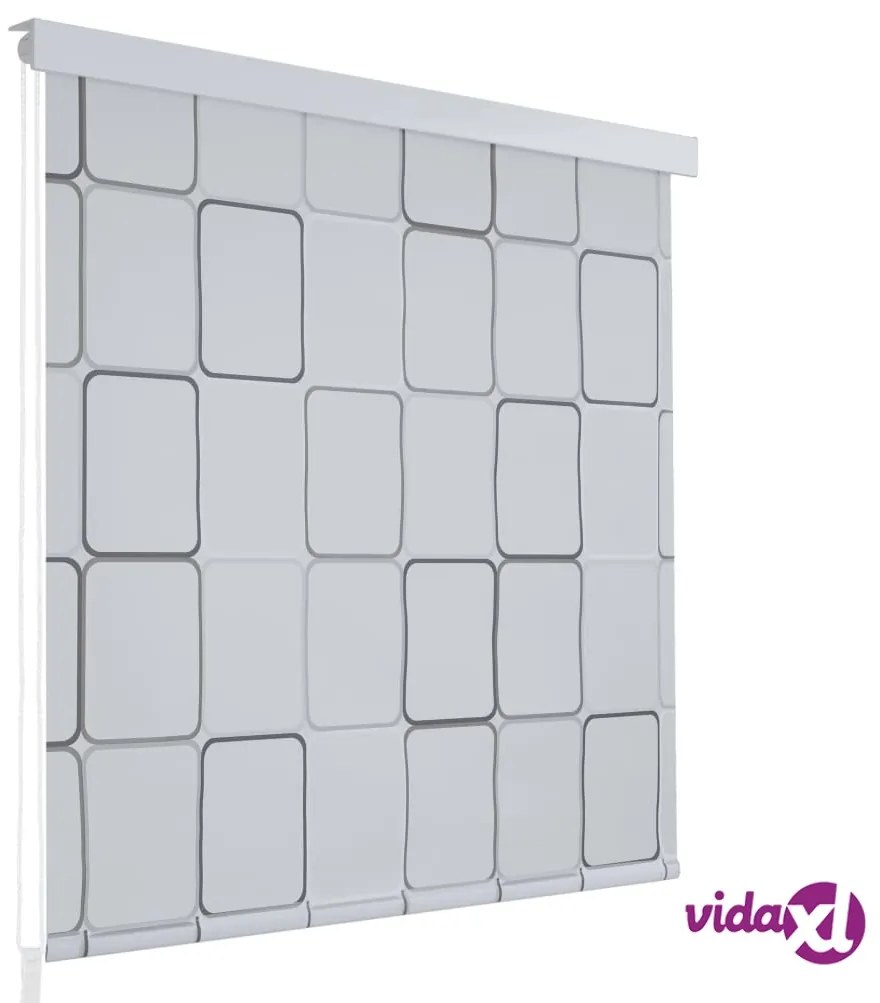 vidaXL Tenda a Rullo per Doccia 100x240 cm Quadrati