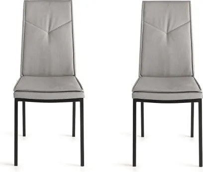 Sedia ecopelle da pranzo Ghiaccio - VIVIENNE 2 sedie