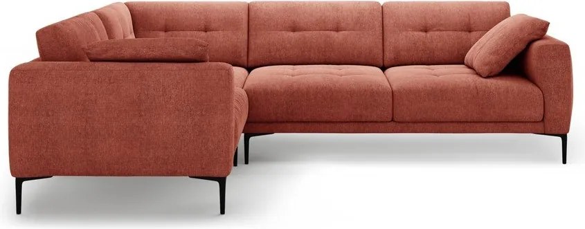 Divano angolare color mattone (con penisola a sinistra/a L) Bemy – Micadoni