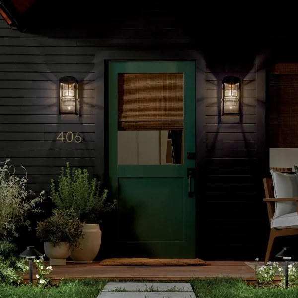 Kichler KL-HONE-S-BKT - Applique da esterno HONE S 1xE27/60W/230V IP44