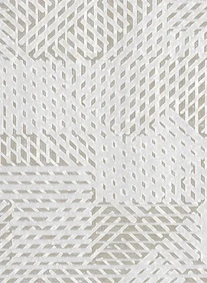 Arte International Carta da parati Oblique - Weiß/ Beige