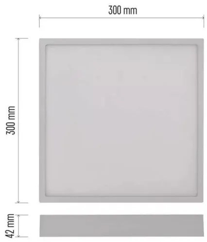 Plafoniera LED LED/28,5W/230V 3000/3500/4000K 30x30 cm bianca