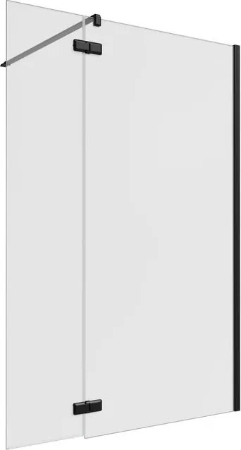 Walk-in L 100 x H 200 cm, vetro 8 mm vetro senza finitura / trasparente nero