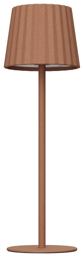 Lampada da Tavolo Ricaricabile 2.2W IP54 CCT Dimmerabile - Corten Rigato