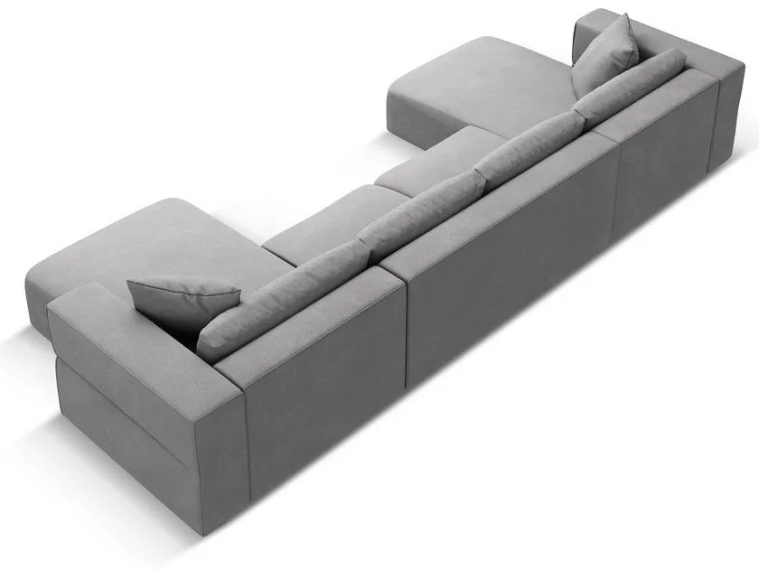 Divano angolare a U grigio chiaro Esther - Milo Casa