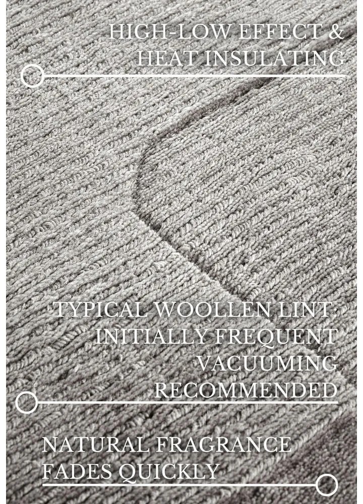 Passatoia grigia in lana tessuta a mano 80x250 cm Charlotte - Villeroy&amp;Boch