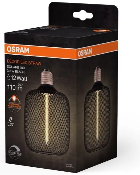 Lampadina LED dimmerabile DECOR FILAMENT E27/3,5W/230V 1800K nero - Osram