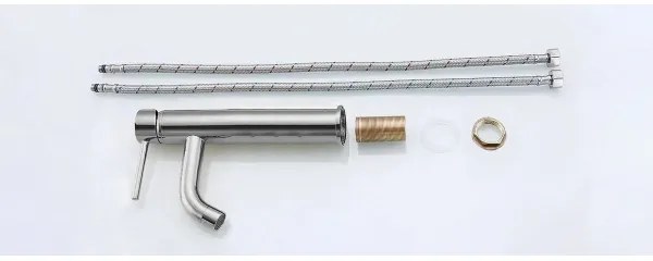 REA-B4104 - Miscelatore per lavabo LUNGO 28 cm, cromo lucido