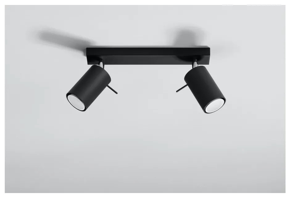 Faretto nero 8x30 cm Etna – Sollux