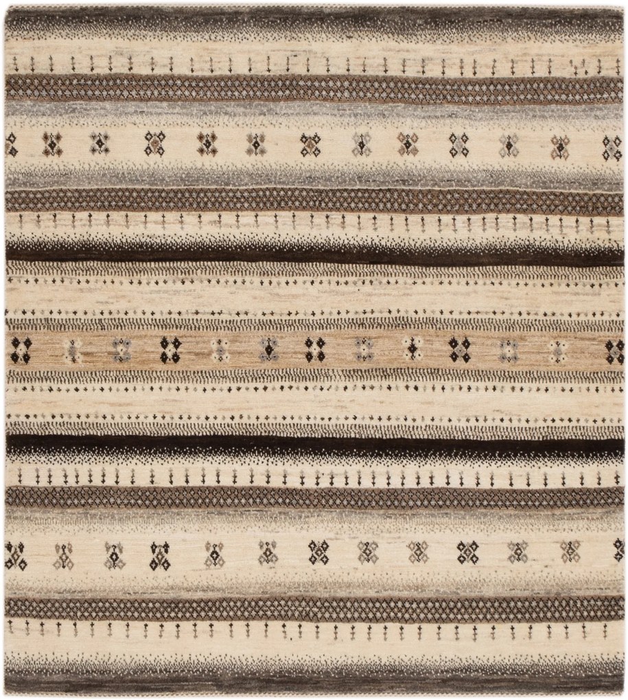 Loribaft Tappeto 120 x 140 Beige (Iran) Annodato A Mano