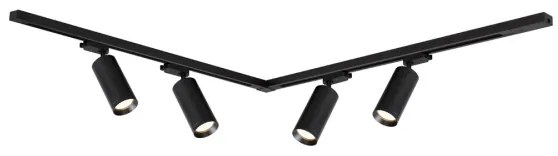 Faretto per sistema a binario MICA 4xGU10/10W/230V nero