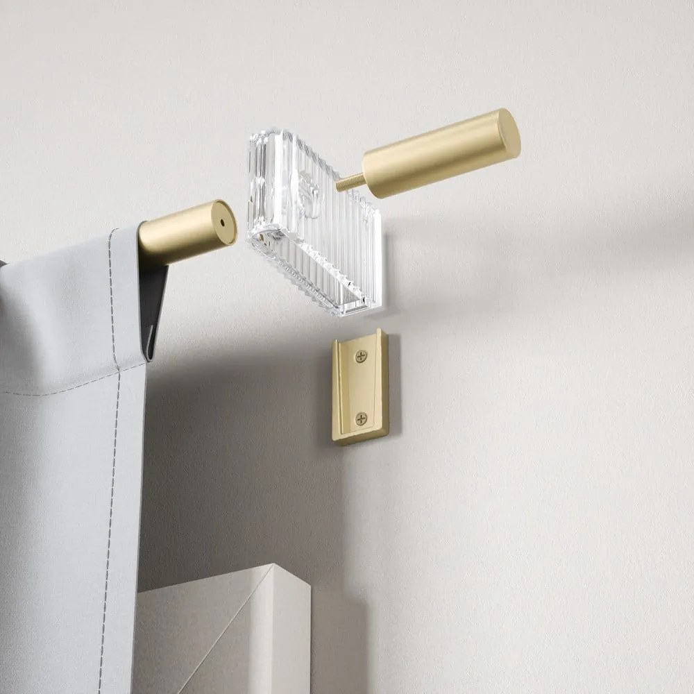 Bastone per tende oro opaco in acciaio regolabile 107 - 305 cm Flute – Umbra