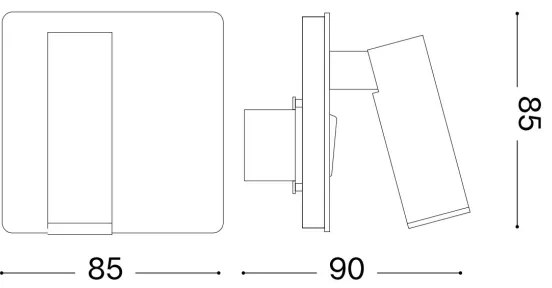Ideal Lux - Luce Spot da parete a LED LITE LED/3W/230V CRI 90 bianco