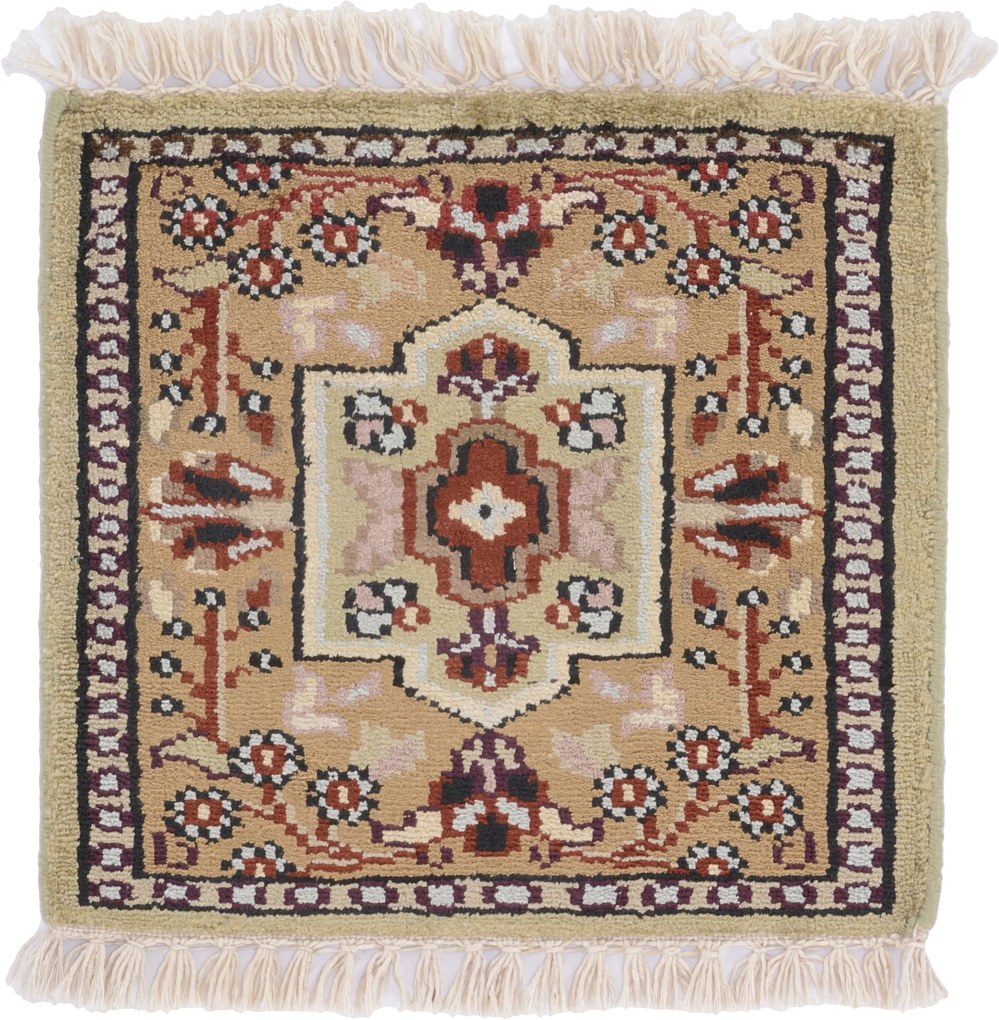 Agra Tappeto 30 x 30 (Indian) Annodato A Mano