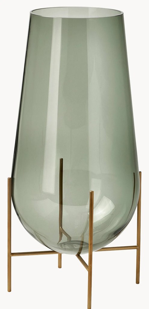 Vaso da terra in vetro soffiato Echasse, alt. 44 cm