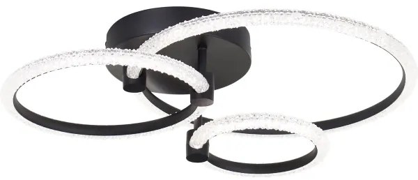 Brilliant - Plafoniera LED dimmerabile AYDIN LED/34W/230V nera + telecomando