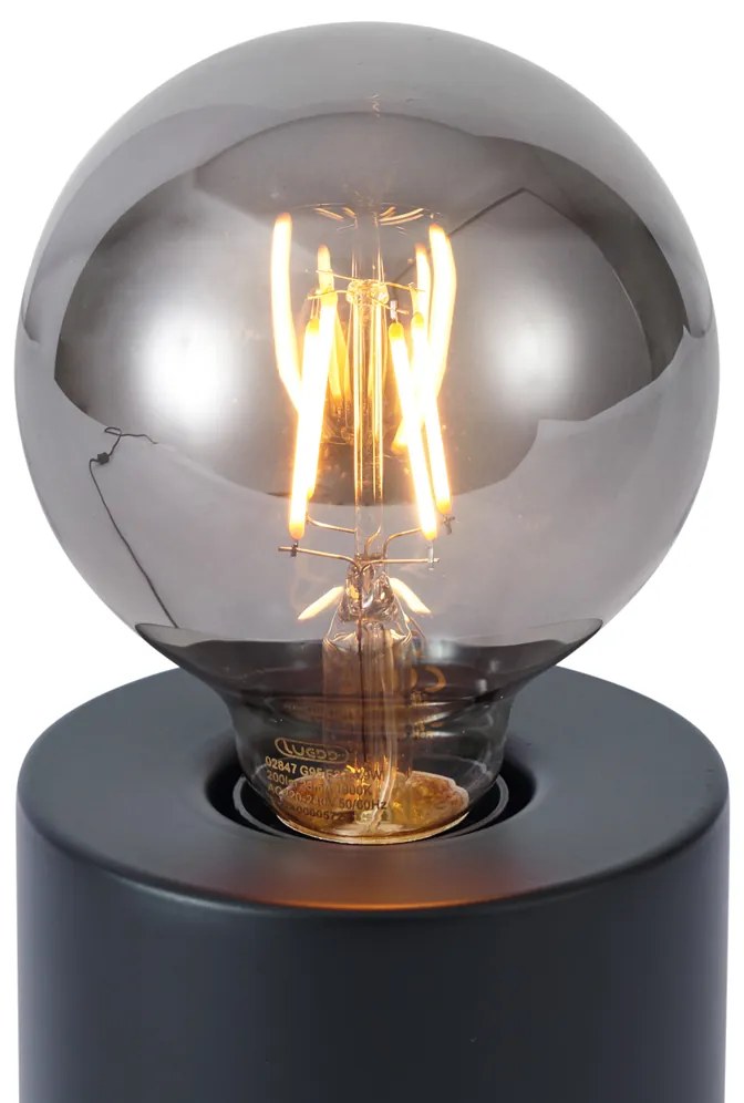 Lampada da tavolo moderna nera 24 cm - Cylinder