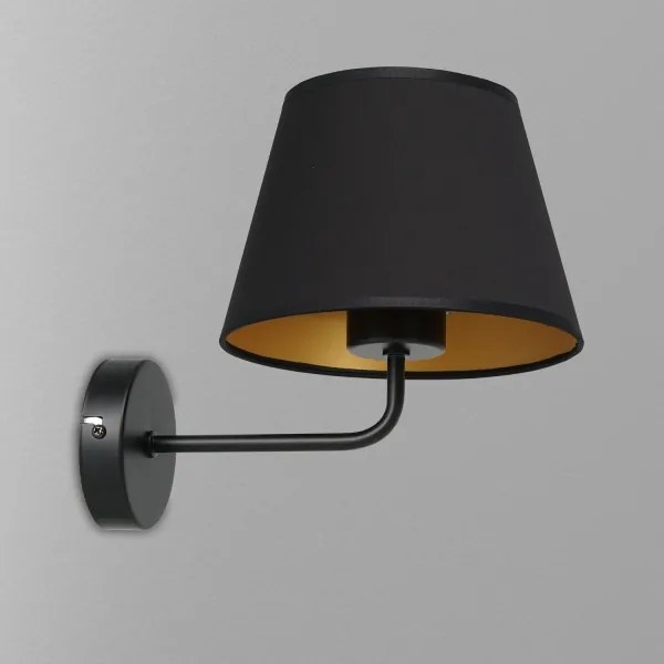 Lampada da parete ARDEN 1xE27/60W/230V nero/oro