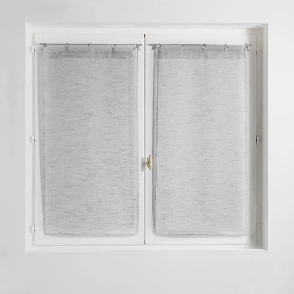 Set di 2 tende in voile grigio chiaro 60x90 cm Milza - douceur d'intérieur