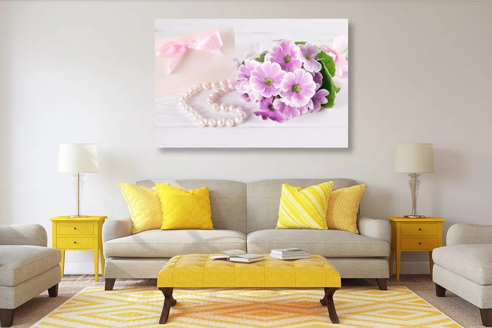 Quadro su tela – Natura morta romantica con tocco di lusso