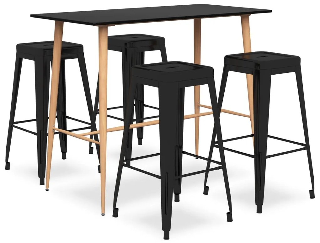 Set Da Bar 5 Pz Nero /