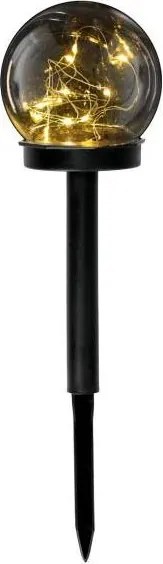 Lampada solare LED GLEAM LED/1,2V 3000K IP44 40 mAh fumé/nero