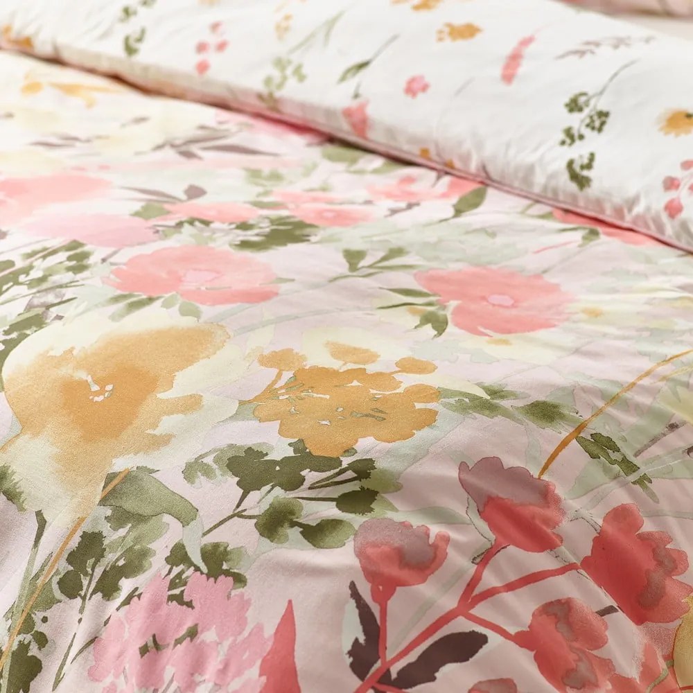 Set copripiumino e federa rosa per letto singolo 135x200 cm Countryside Floral – Catherine Lansfield