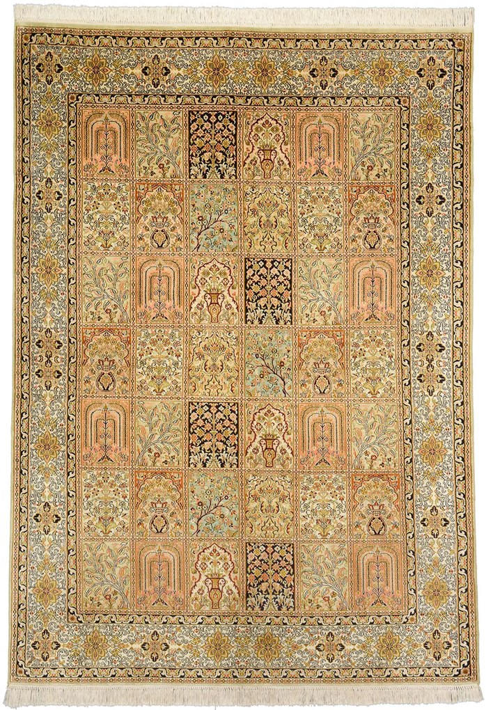 Cashmere Silk Tappeto orientale 150x220 Beige (Indian) Annodato A Mano