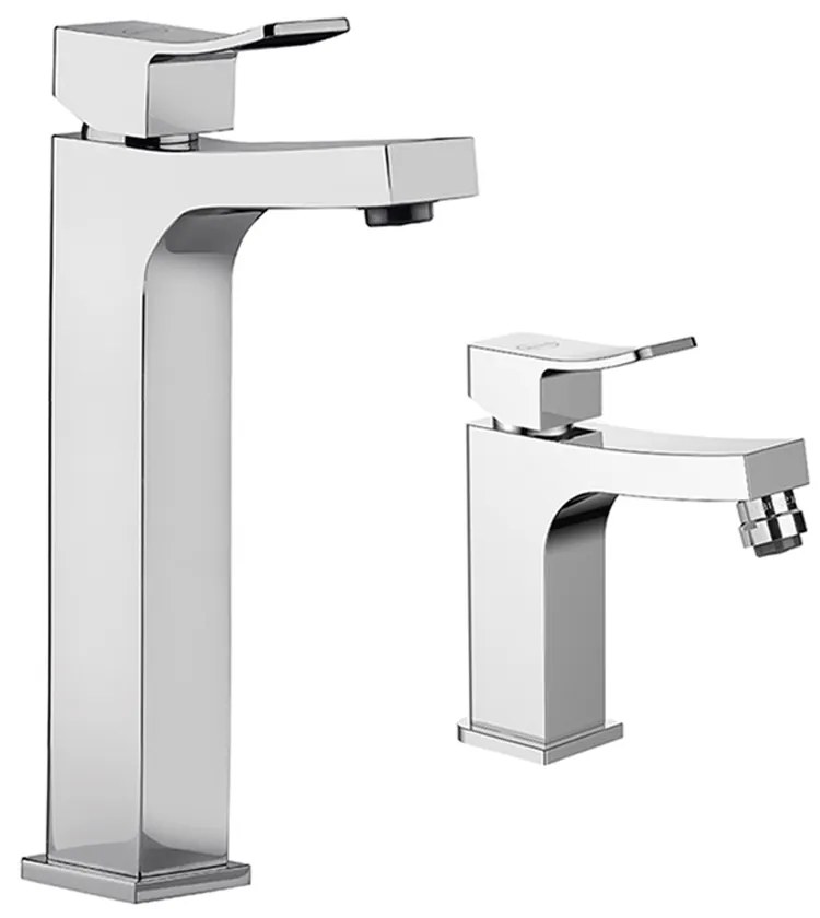 Miscelatore lavabo alto + bidet Jacuzzi rubinetteria Tank ottone cromato per piletta click clack