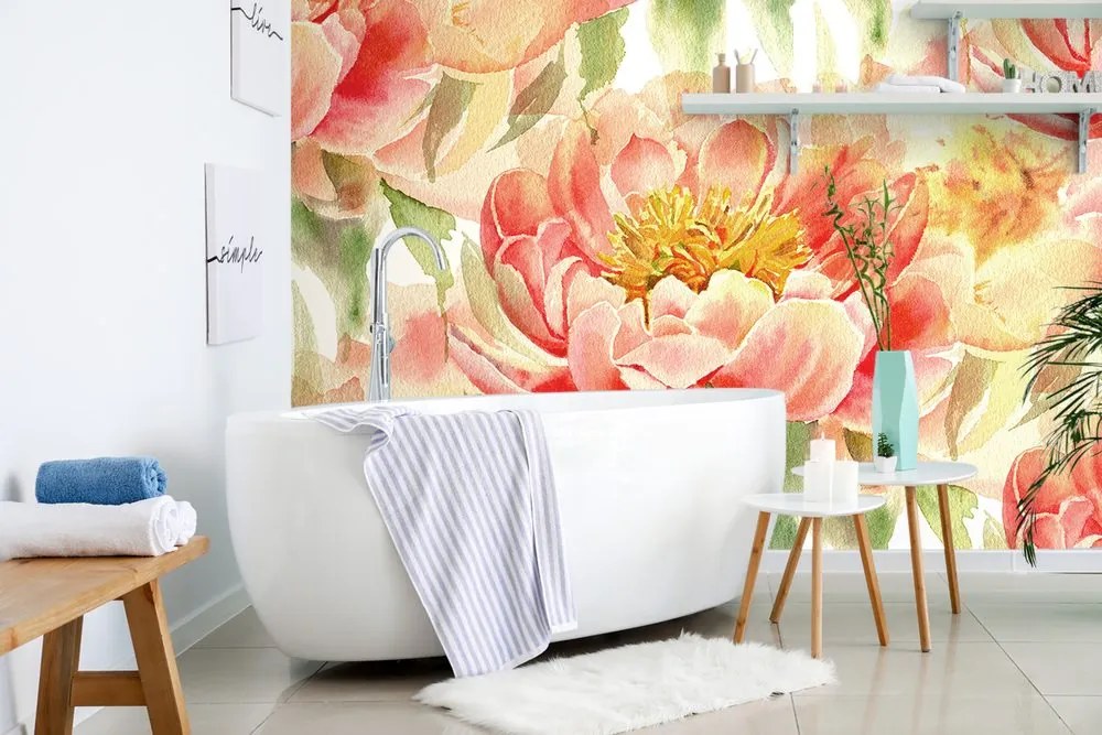 Carta da parati – Peonie rosse